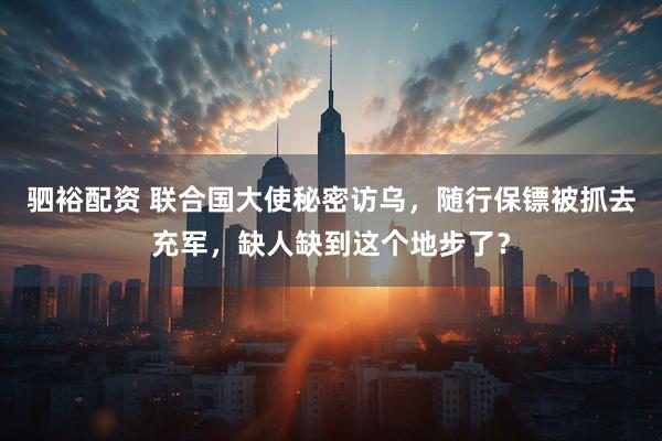 驷裕配资 联合国大使秘密访乌，随行保镖被抓去充军，缺人缺到这个地步了？